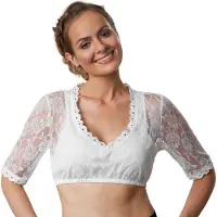 Dressforfun Dirndlbluse Heidi XXL - fancy dress kostüm halloween verkleiden partywear faschingskostüm fasching partywear - 303079