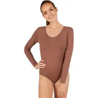 Dressforfun Damen Langarm-Body mit Rundhals-Ausschnitt