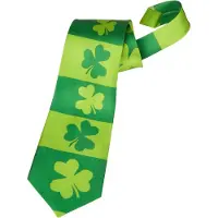 Dressforfun St. Patrick’s Day Kleeblatt Krawatte mit Streifen