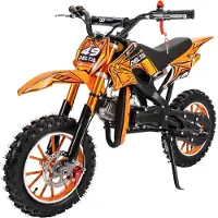 Actionbikes Motors Kinder Mini Enduro Crossbike DELTA 49cc 2 Takt Motorcrossbike Pocketbike Cross (Orange)