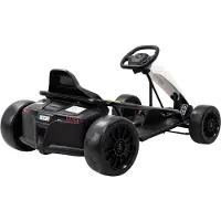 Actionbikes Motors Kinder Elektro Drift-Kart | Drift-Scooter - Go-Kart mit Sound - Elektro-Kart - Tretauto - 700 Watt - 2x 12V 7 Ah - EVA-Reifen - Bis 70 Kg (Weiß)