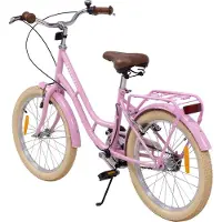 Actionbikes Motors Actionbikes Kinderfahrrad Retrostar 20 Zoll | Kinder Fahrrad - V-Brake Bremsen - Kettenschutz - Fahrradständer - Kinderrad - 6-9 Jahre (Rosa)