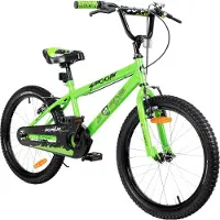 Actionbikes Motors Actionbikes Kinderfahrrad Zombie 20 Zoll | Kinder Fahrrad - V-Brake Bremsen - Kettenschutz - Fahrradständer - Kinderrad - 6-9 Jahre (Grün)