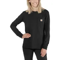 Carhartt Longsleeve Workwear Pocket L/S T-Shirt Women Black-L