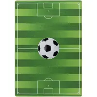 Ayyildiz Teppiche Kinderteppich "PLAY 2911" rechteckig 6 mm Höhe robuster Kurzflor, Spielteppich, Fußball, Rasen, Kinderzimmer
