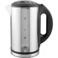 Lentz LED Wasserkocher 1,7L Elektrischer Heißwasserbereiter Teekocher aus Edelstahl Water Kettle