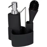 Wenko Spül-Set Mod. Empire Schwarz, mit Spülbürste