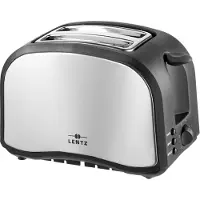 Lentz 2 Scheiben-Toaster Silber Schwarz