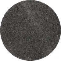 Snapstyle Luxus Hochflor Langflor Teppich Milano Rund Anthrazit 160x160cm