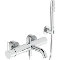 Ideal standard Joy Badearmatur Aufputz mit Handbrause-Set, Ausladung 207mm, BC787AA, Farbe: Chrom