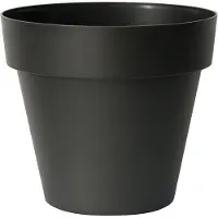 Euro3plast Pflanzkübel Mitu, rund, Ø 30x27 cm, aus Kunststoff in anthrazit