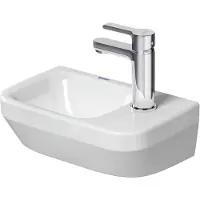 Duravit Handwaschbecken DURASTYLE 360 x 220 mm, ohne Überlauf, mit Hahnlochbank, 1 Hahnloch rechts weiß