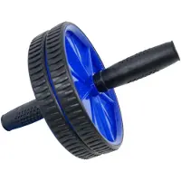 Muscle Power Ab Wheel Bauchmuskelroller mit Kniematte, doppelte Räder
