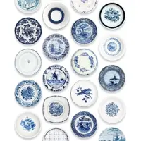 Studio Ditte Tapete Porzellan Blaue Teller
