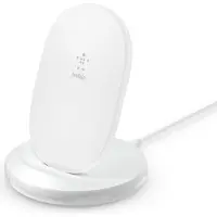 Belkin Wireless BOOST CHARGE 15W Ladeständer, inkl. Kabel + 24-W-Quick Charge 3.0-Netzteil, weiß