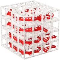 DesignNest kugelbahn MagnetCubes polystyrol rot 127-teilig
