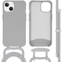 IMoshion Apple iPhone 13 Hülle - Silikon - - Backcover/Hülle mit Band/Soft Case - Grau