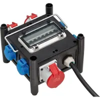Brennenstuhl 1153690400, 2 m, Draußen, IP44, Schwarz, Blau, Rot, 5 AC-Ausgänge, 400 V