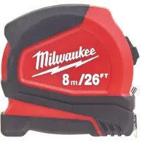 Milwaukee Flexómetro PRO 8m/25ft x 25mm métrica (cajas de 6)