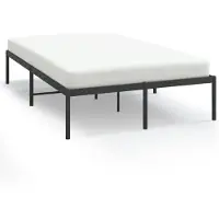 vidaXL Bettgestell Metall Schwarz 135x190 cm