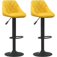 vidaXL Barhocker 2 Stk. Senfgelb Samt