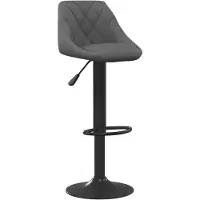 vidaXL Barhocker Dunkelgrau Samt