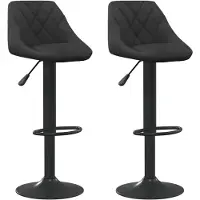 vidaXL Barhocker 2 Stk. Schwarz Samt