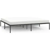 vidaXL Bettgestell Metall Schwarz 200x200 cm