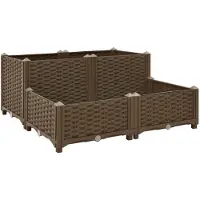 vidaXL Hochbeet 80x80x38 cm Polypropylen