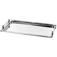 Aps 11300 System-Tablett GN 1/1 PROFI-LINE, Edelstahl, 53 x 32,5 cm, stapelbar, inkl. Distanzstücke, Nutzhöhe 4 cm, verchromte Griffe, Germany
