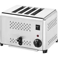 Caterchef Professioneller Toaster Edelstahl 4 Scheiben Edelstahl370 x210x230mm