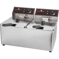 Caterchef Professionelle Fritteuse zum Aufstellen Inox 2 x 8 Liter