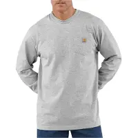 Carhartt Langarmshirt Workwear Pocket L/S Herren Heather Grey-XL