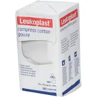 Leukoplast compress Cotton Gauze 7,5x7,5cm unst.8f 100 St Kompressen