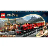 LEGO 76423 Harry Potter Hogwarts Express & der Bahnhof von Hogsmeade Zug-Set mit Schienen, Spielzeug-Zug, Fahrkartenschalter und 8 Minifiguren, ikonische Geschenk-Idee für Kinder und Fans