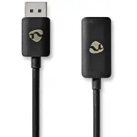 Nedis Displayport-Adapter / DisplayPort Stecker / HDMI Ausgang / 8K@30Hz / Vernickelt / Gerade / 0.20 m / Rund / TPE / PVC / Schwarz / Umschlag