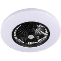 Eurom LED-Deckenventilator, Ø: 30 cm, schwarz, mit Fernbedienung