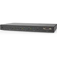 Nedis Vmat3494at Hdmi-matrix-switch 4x4 4xhdmi-eingang Zu 4xhdmi-ausgang Rs232 4k Fernbedienung Metall 60hz