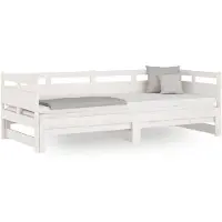 vidaXL Tagesbett Ausziehbar Weiß Massivholz Kiefer 2x(90x200) cm