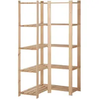 vidaXL Eck-Lagerregal mit 5 Böden 82,5x82,5x170 cm Massivholz Kiefer