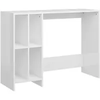 vidaXL Computertisch Hochglanz-Weiß 102,5x35x75 cm Holzwerkstoff