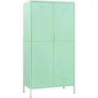 vidaXL Kleiderschrank Minzgrün 90x50x180 cm Stahl
