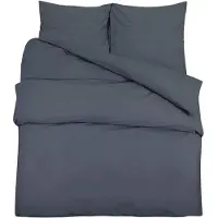 vidaXL Bettwäsche-Set Anthrazit 135x200 cm Leichte Mikrofaser