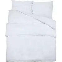 vidaXL Bettwäsche-Set Weiß 200x200 cm Baumwolle