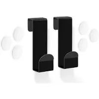 Zack Türhaken MITOR 2er Set Haken für Glasduschwand bis 1,0 cm Edelstahl schwarz