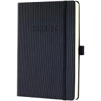 Sigel Wochenkalender Conceptum 2023/2024, 18 Monate, ca. DIN A5, schwarz, Hardcover, 1 Woche / 2 Seiten (links Woche/rechts Notizen)