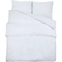vidaXL Bettwäsche-Set Weiß 240x220 cm Leichte Mikrofaser