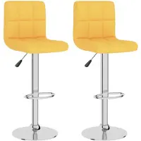 vidaXL Barhocker 2 Stk. Senfgelb Stoff