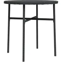 vidaXL Beistelltisch Schwarz 45 cm Poly Rattan