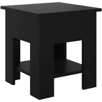 vidaXL Couchtisch Schwarz 40x40x42 cm Holzwerkstoff